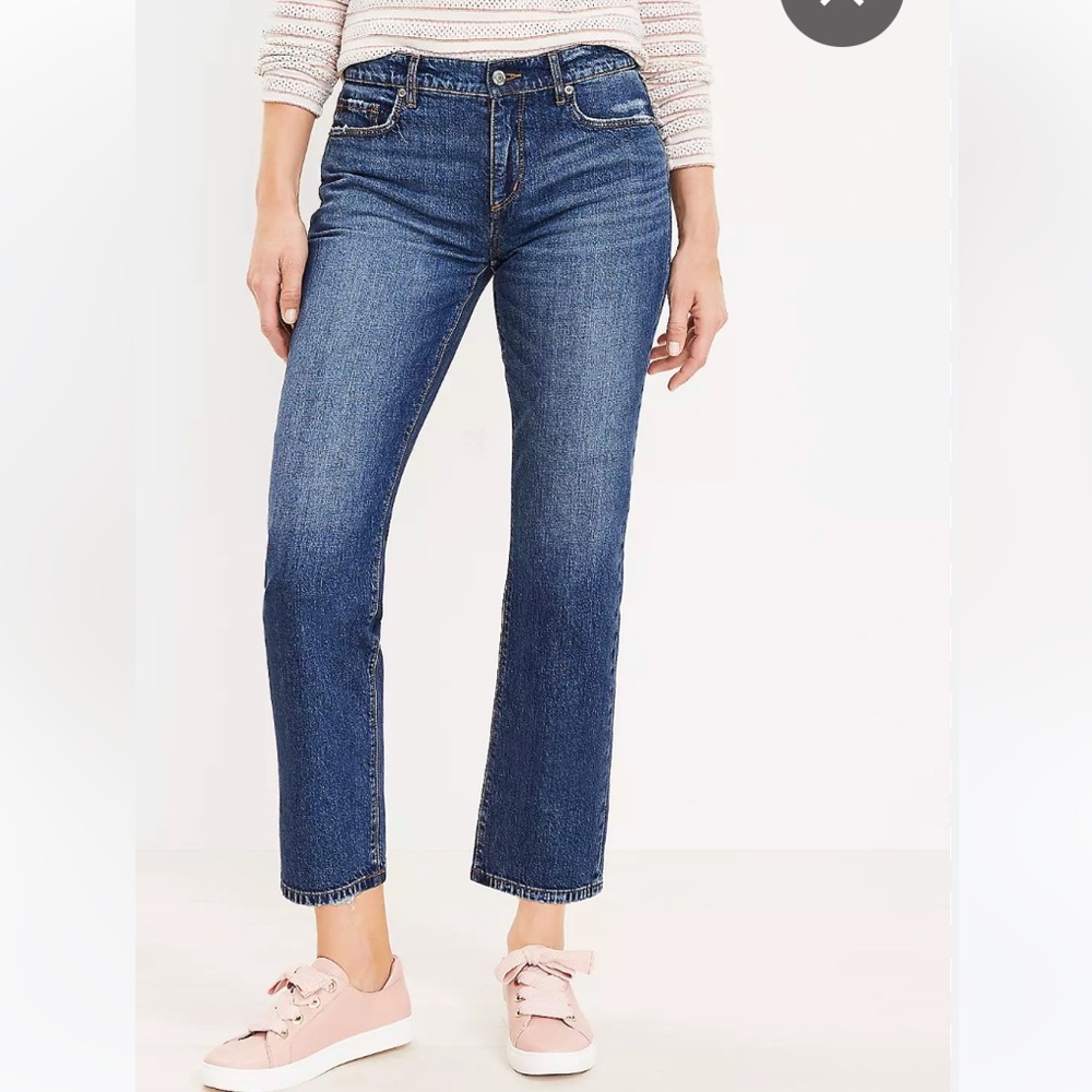 Loft Straight Crop Curvy Fit Jeans